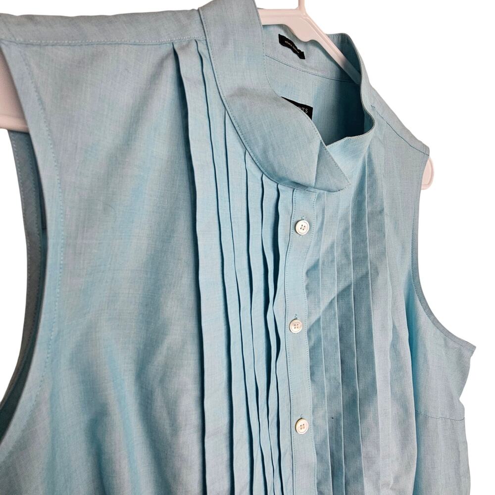Talbots Pleated Front Button Up Blouse Office Cas… - image 4